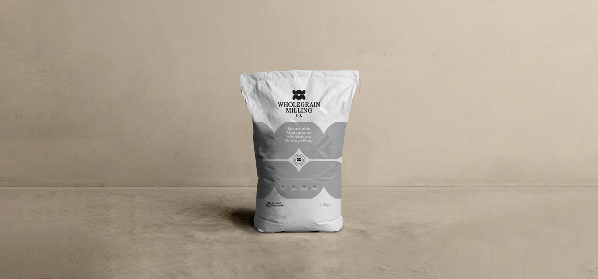 Sustainable Stoneground Wholewheat Heritage Flour in the kitchen