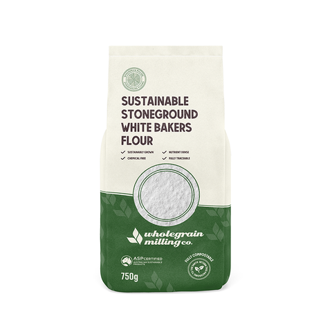 Sustainable Stoneground Unbleached White Baker's Flour 750g