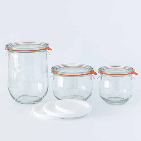 Tulip Bundle Set with glass lids and plastic lids