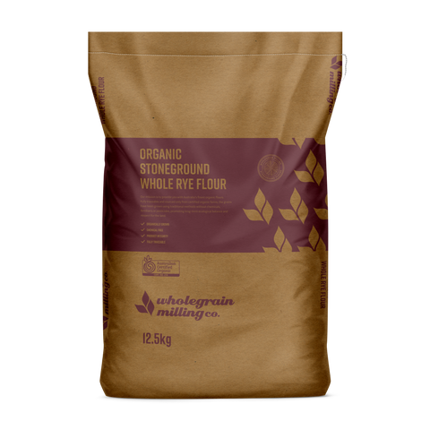 Organic Stoneground Whole Rye Flour 12.5kg / 2.5kg