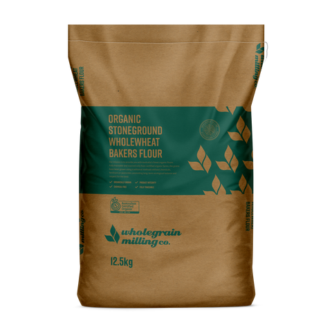 Organic Stoneground Wholewheat Bakers Flour 12.5kg