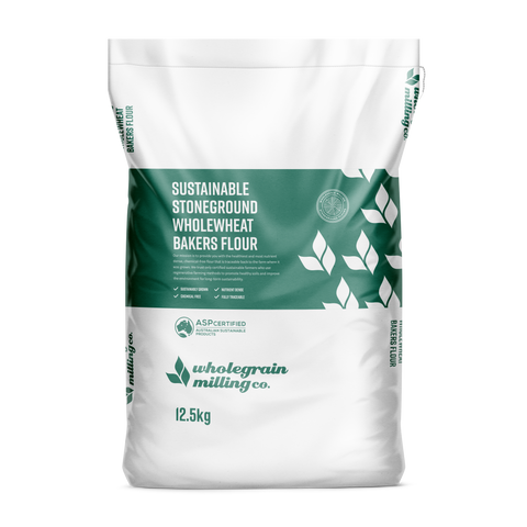 Sustainable Stoneground Wholewheat Bakers Flour 12.5kg / 2.5kg